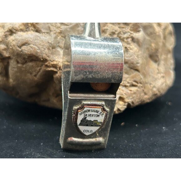 Vintage brass whistle of the railway worker/ guard Narrow Gauge Rail Road Silver - Picture 2 of 5